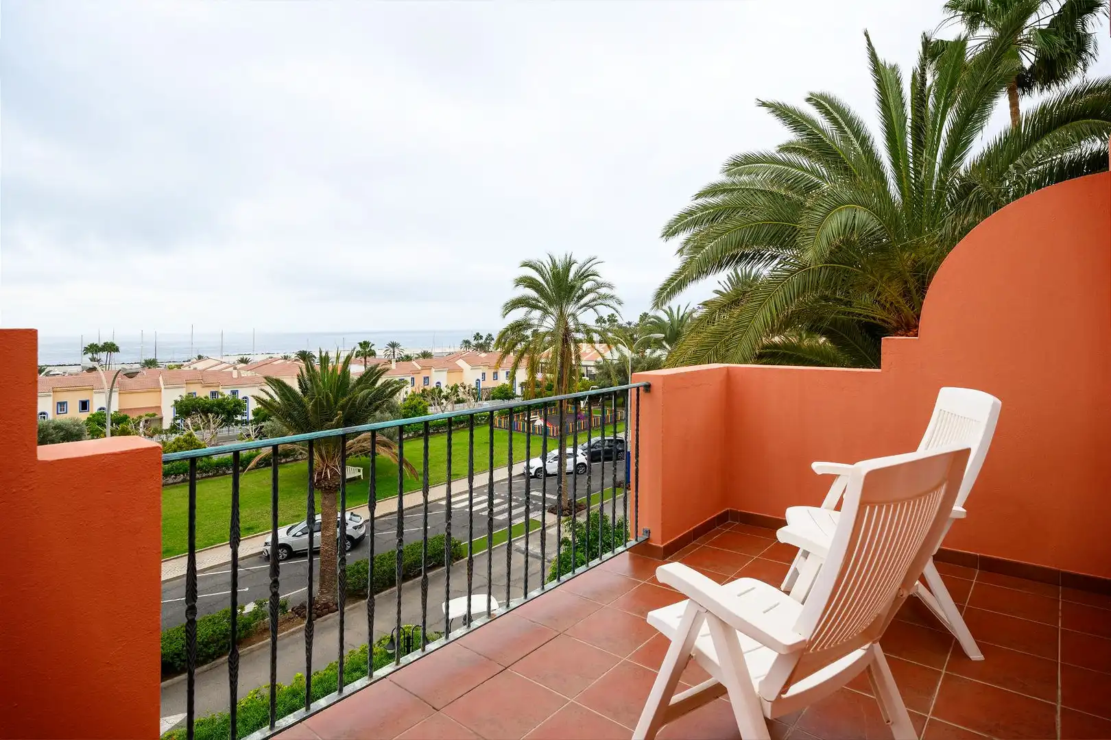 Terrasse von Einfamilien-Reihenhaus zur Miete in San Bartolomé de Tirajana mit Klimaanlage, Privatgarten und Terrasse