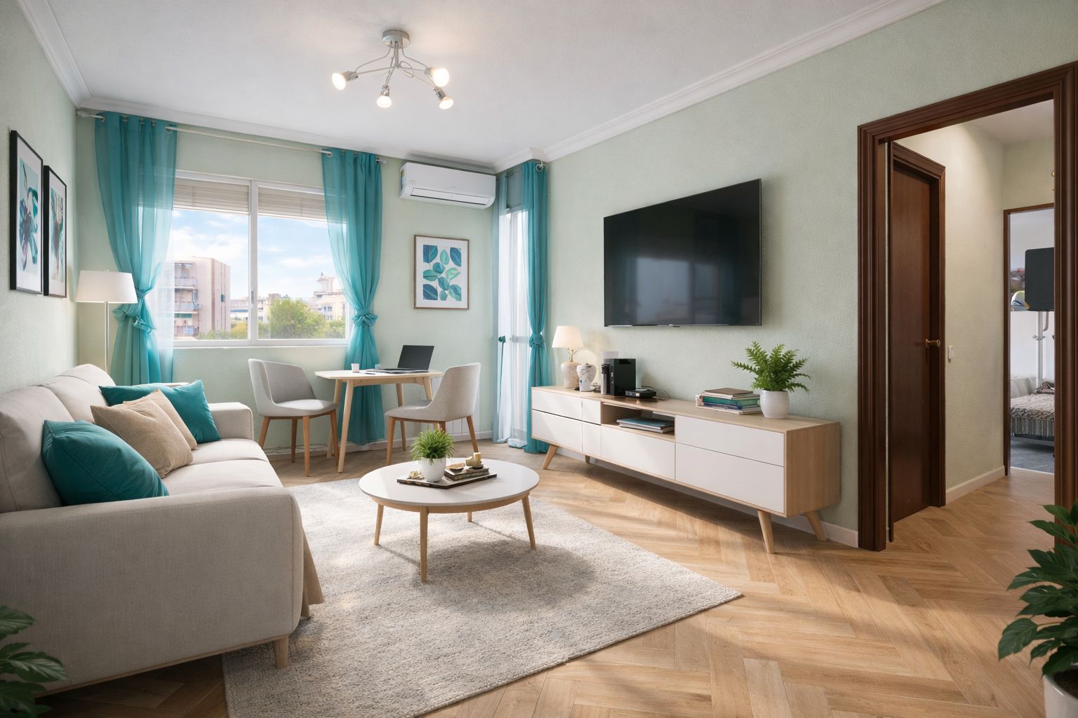 Sala de estar de Piso en venta en Móstoles con Aire acondicionado, Calefacción y Terraza