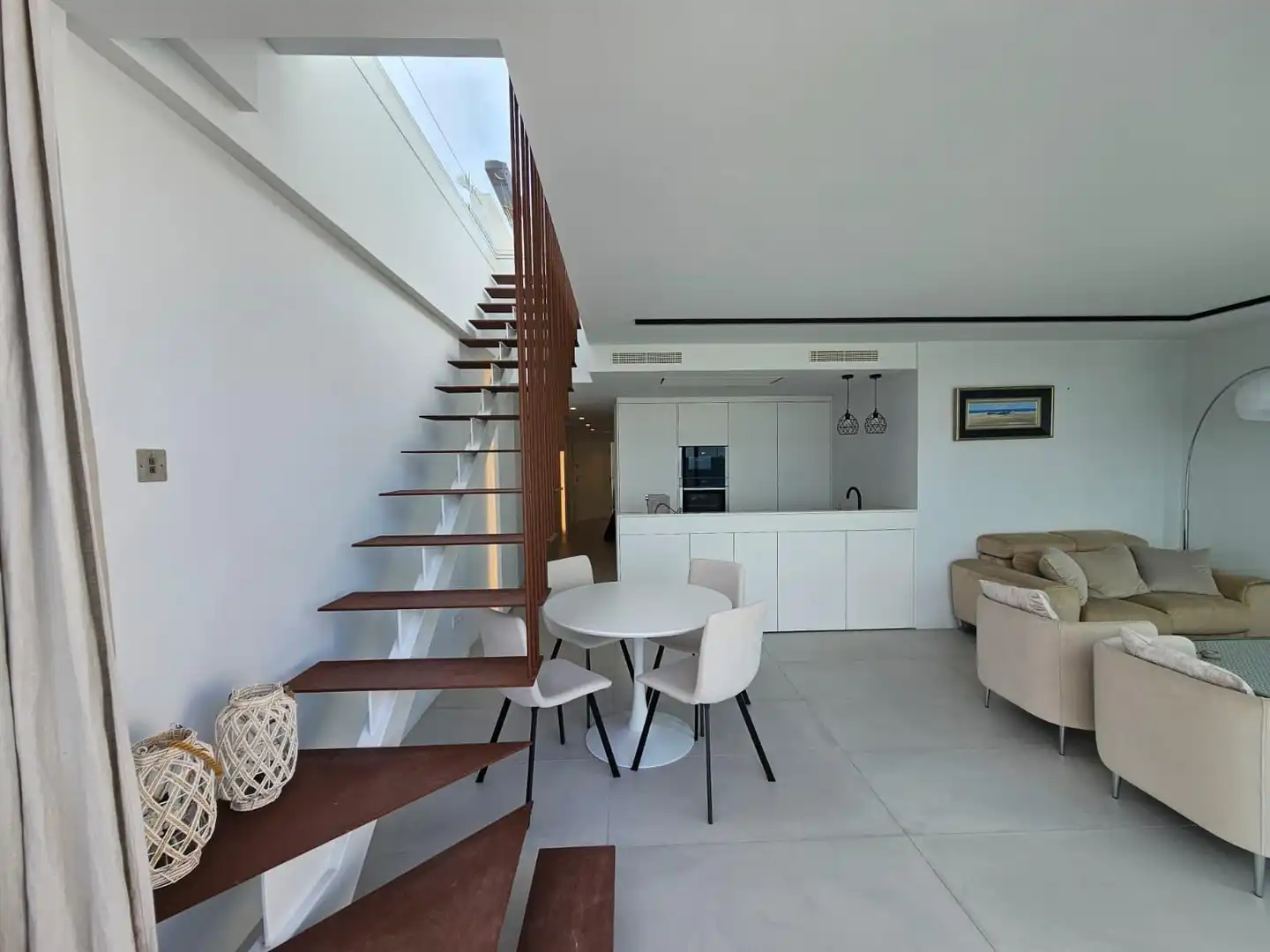 Sala de estar de Ático de alquiler en Jávea / Xàbia con Aire acondicionado, Calefacción y Jardín privado