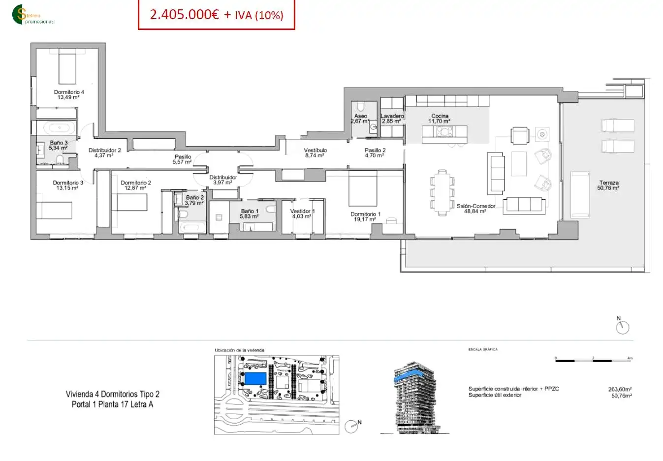 Piso con piscina en venta en Pacífico, imagen 14