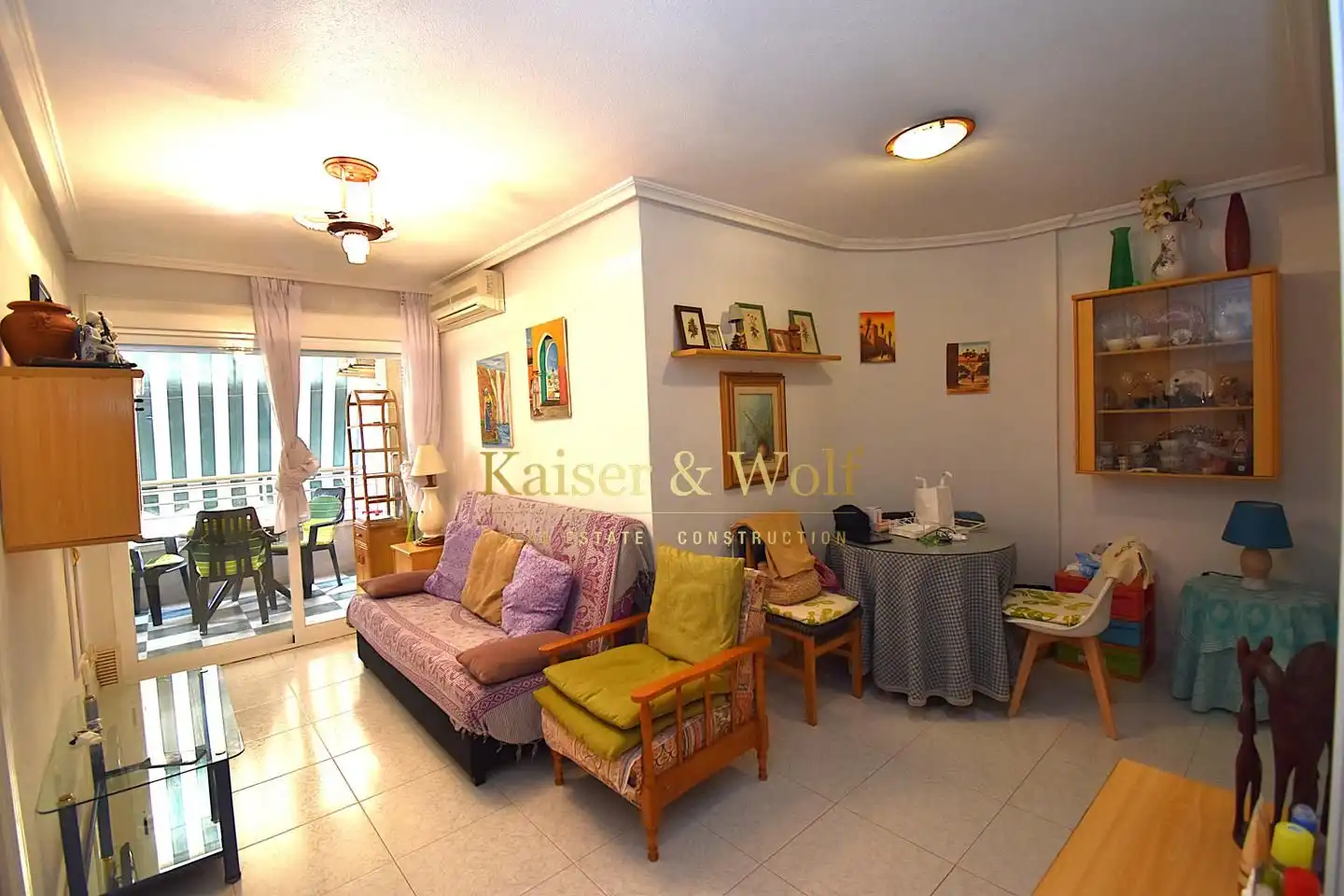 Sala de estar de Piso en venta en Santa Pola con Aire acondicionado, Terraza y Amueblado
