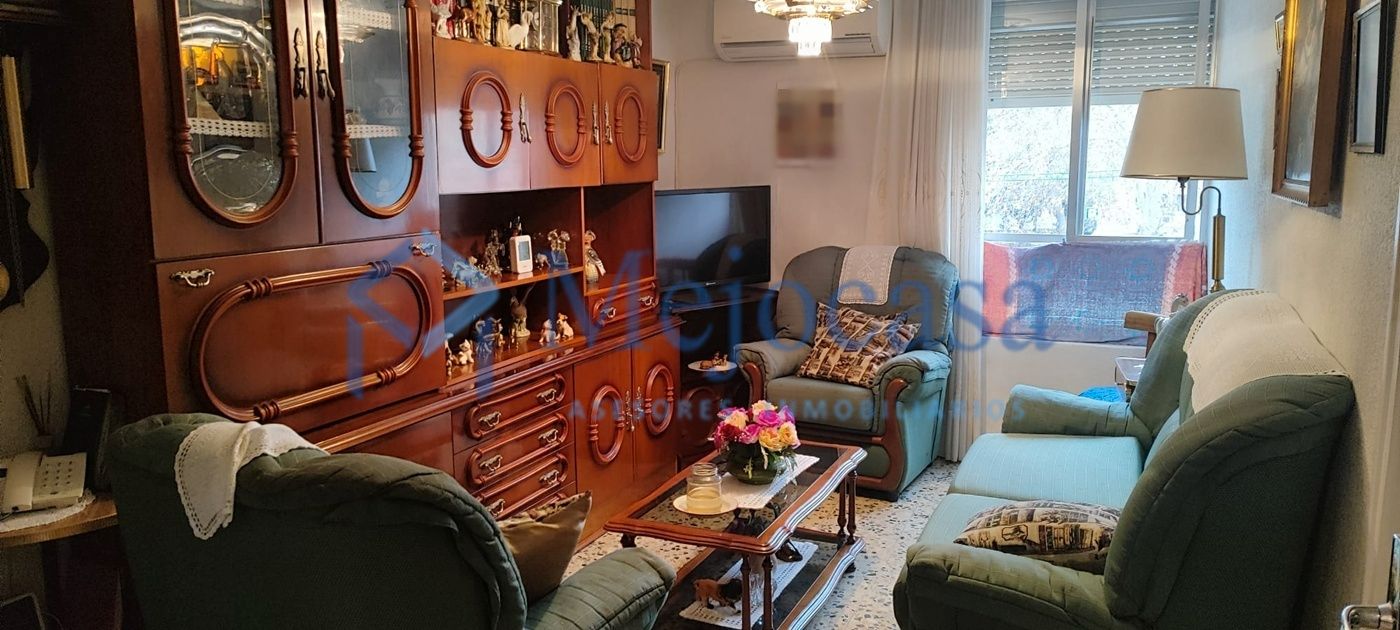 Living room of Flat for sale in  Madrid Capital  with Air Conditioner, Heating and Furnished