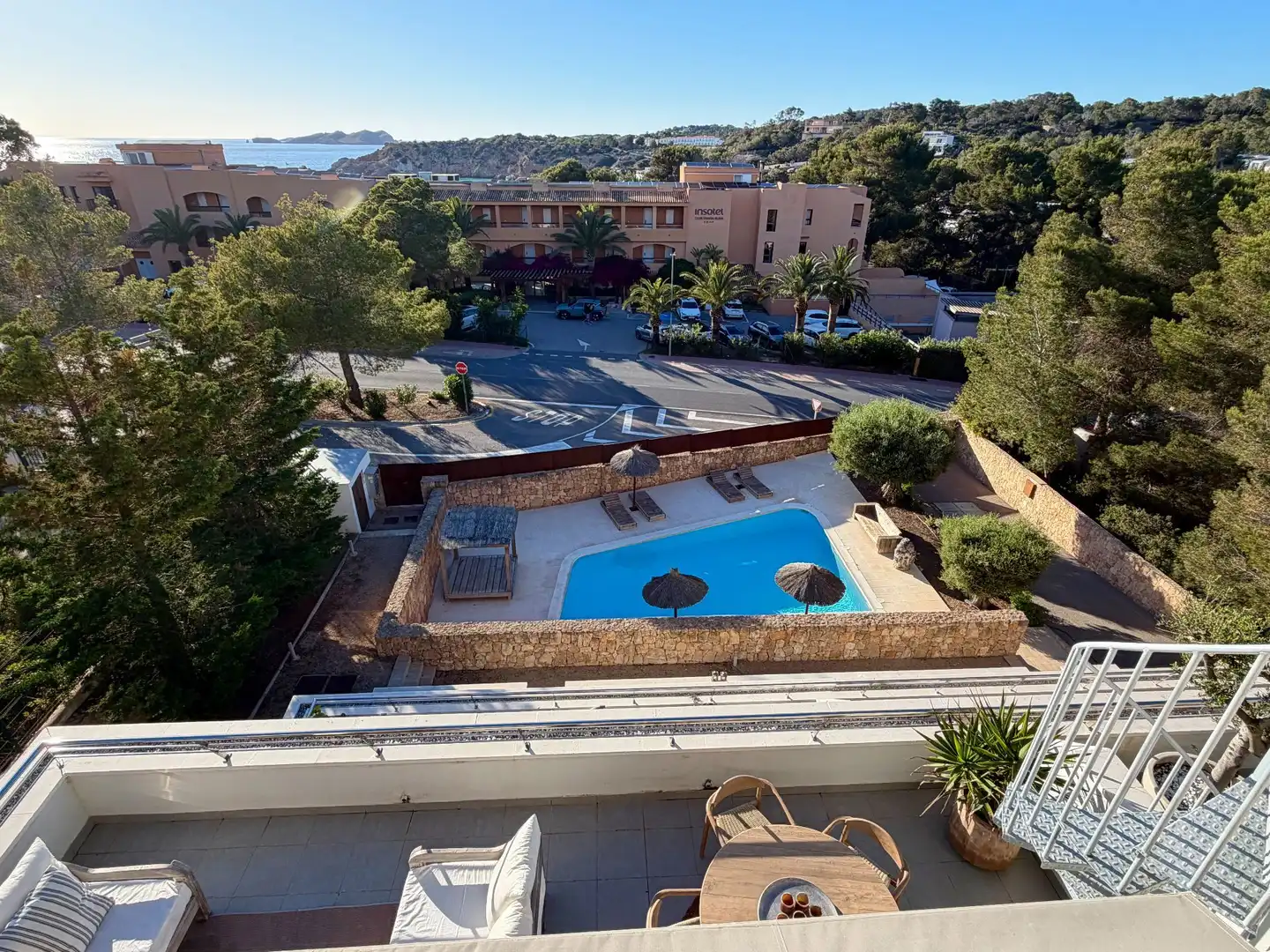 Piscina de Apartament en venda en Sant Josep de sa Talaia amb Aire condicionat, Calefacció i Terrassa