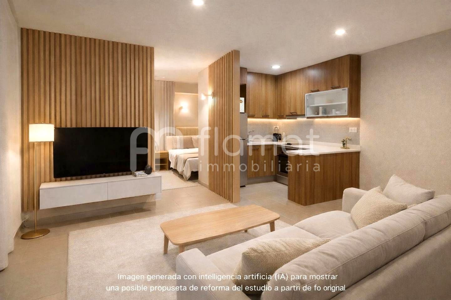 Sala de estar de Estudio en venta en Blanes con Terraza y Amueblado