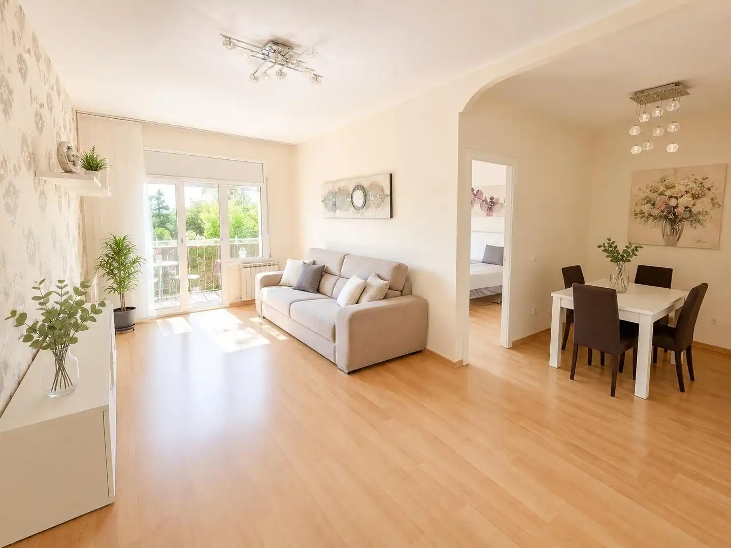 Sala de estar de Piso en venta en Sabadell con Calefacción, Parquet y Terraza