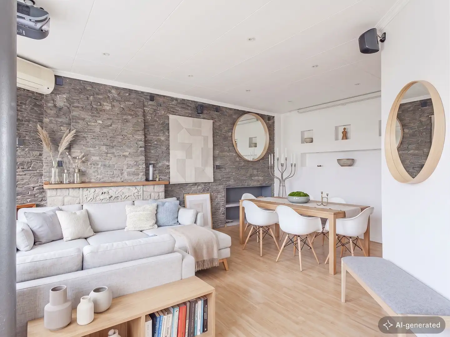 Wohnzimmer von Dachboden zum Verkauf in Barcelona mit Klimaanlage, Heizung und Terrasse