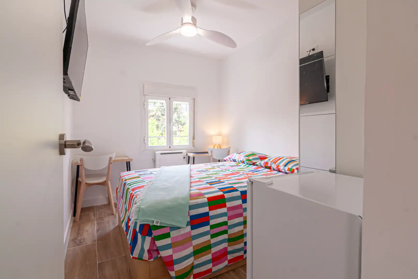 Schlafzimmer von Wohnung zur untervermieten in Madrid mit Heizung, Möbliert und Waschmaschine