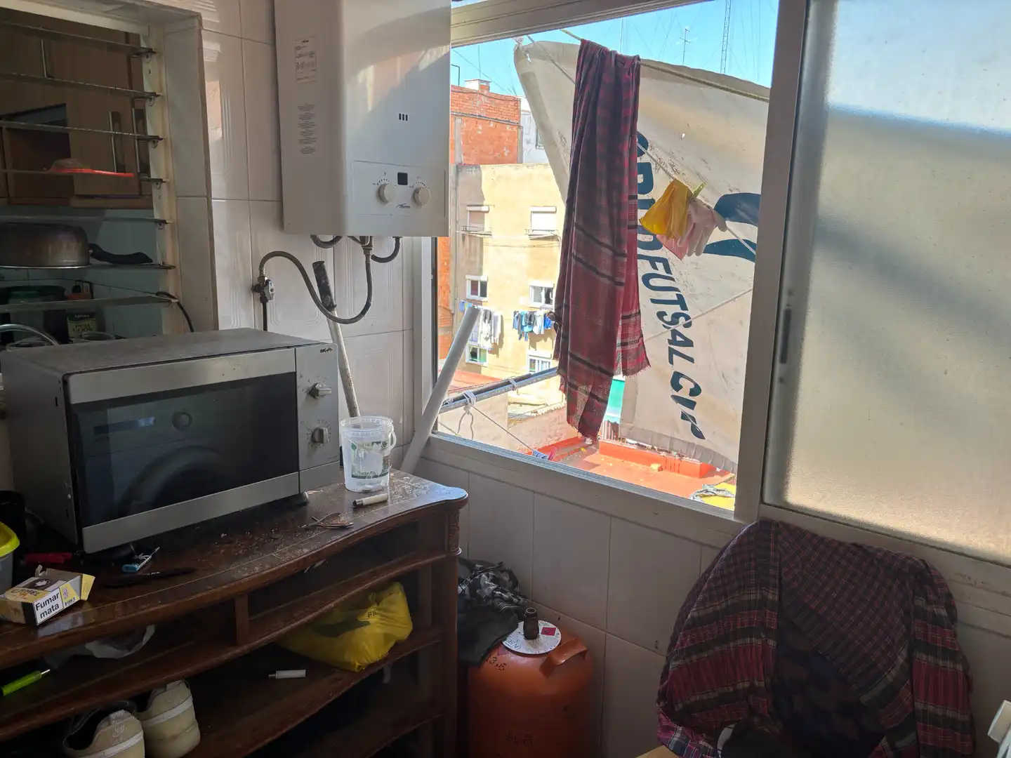 Schlafzimmer von Wohnung zum Verkauf in Badalona mit Ofen