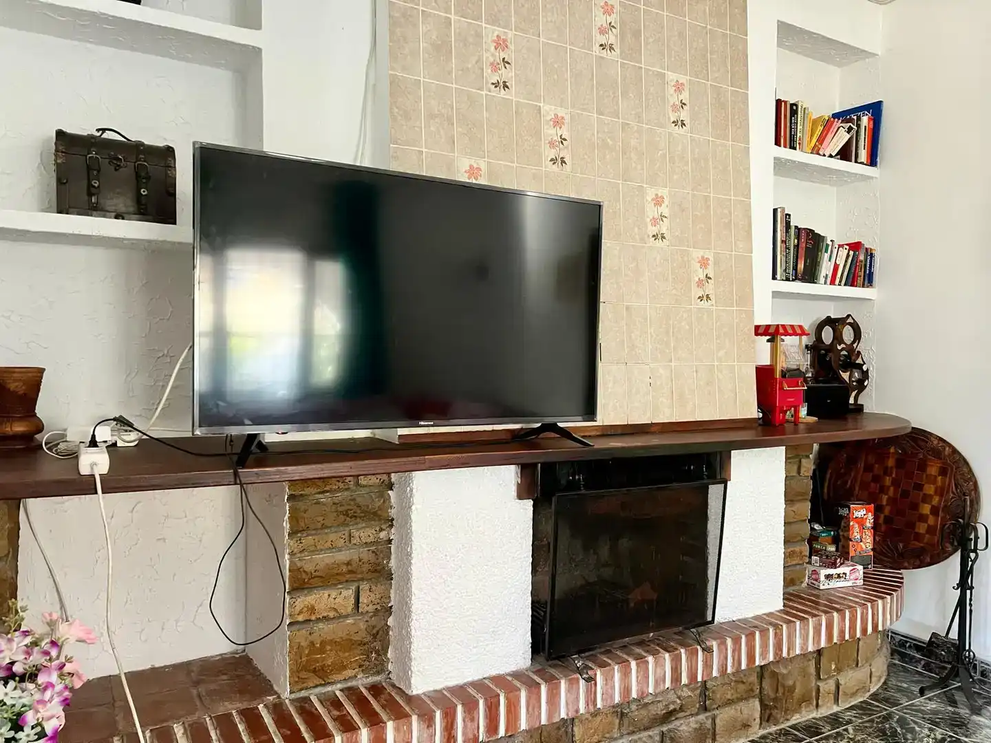 Sala d'estar de Casa o xalet de lloguer en Finestrat amb Aire condicionat i Piscina