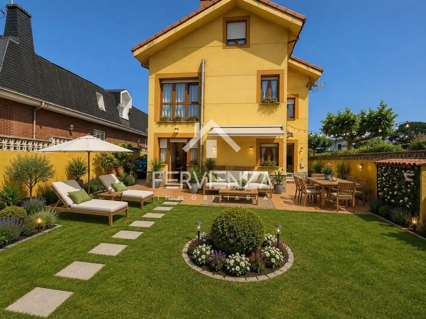 Jardín de Casa o chalet en venta en Castrillón