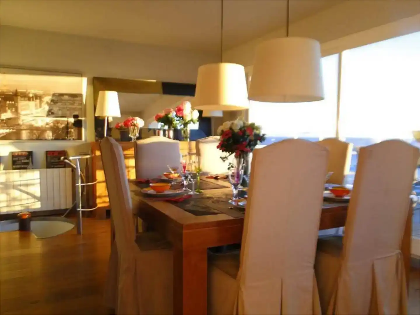 Menjador de Casa o xalet de lloguer en Sitges amb Aire condicionat, Jardí privat i Parquet