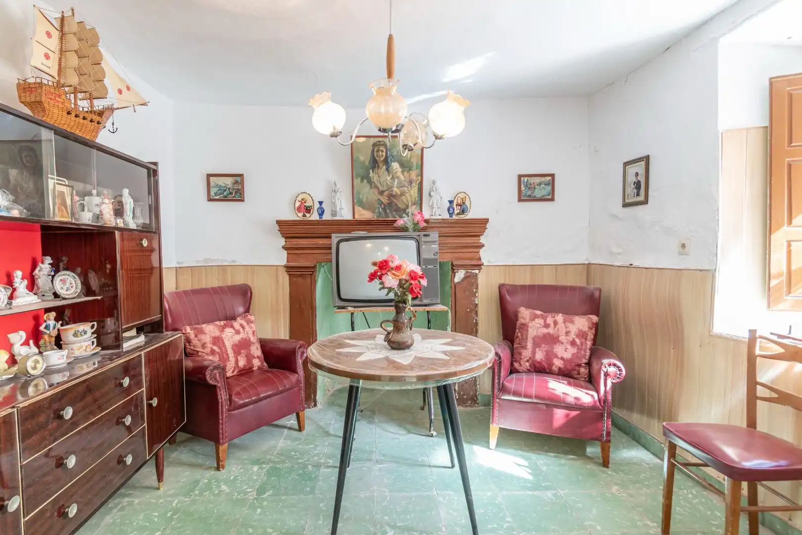 Sala d'estar de Casa o xalet en venda en Chimeneas