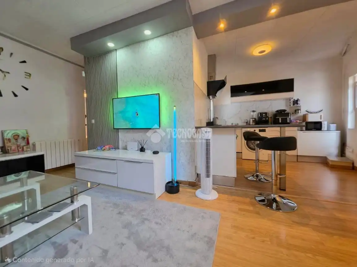 Sala de estar de Piso en venta en Santa Coloma de Gramenet con Aire acondicionado, Parquet y Terraza
