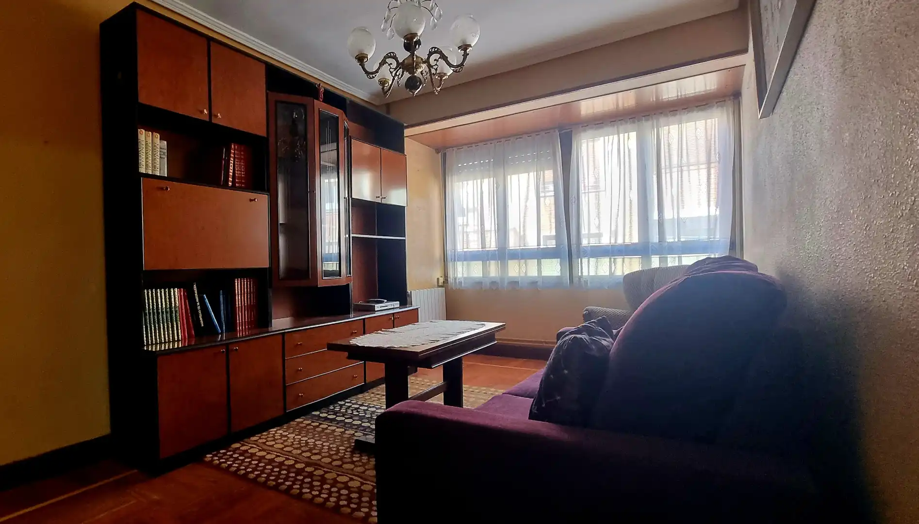 Sala d'estar de Pis en venda en Bilbao  amb Calefacció, Parquet i Terrassa