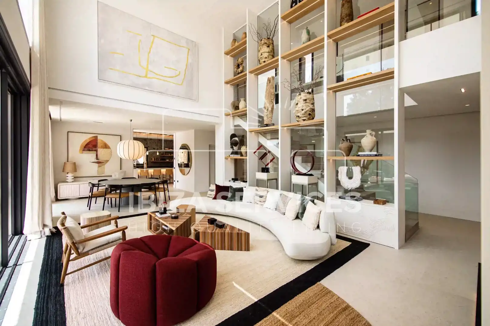 Sala de estar de Casa o chalet en venta en Santa Eulària des Riu con Aire acondicionado, Jardín privado y Piscina