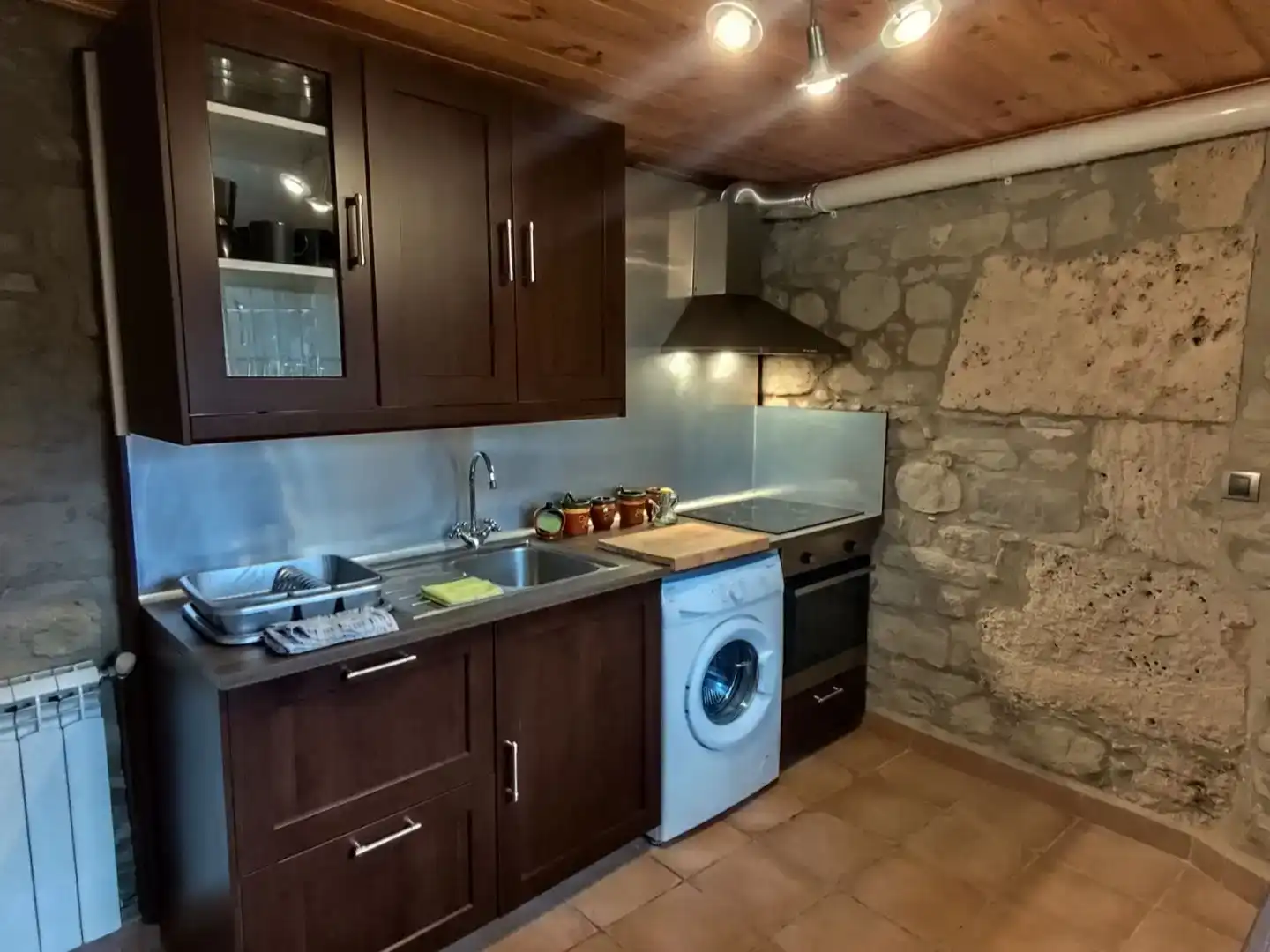Cuina de Finca rústica en venda en Sant Miquel de Campmajor amb Piscina