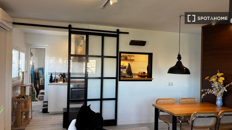 Kitchen of Flat to rent in  Madrid Capital  with Air Conditioner, Heating and Furnished