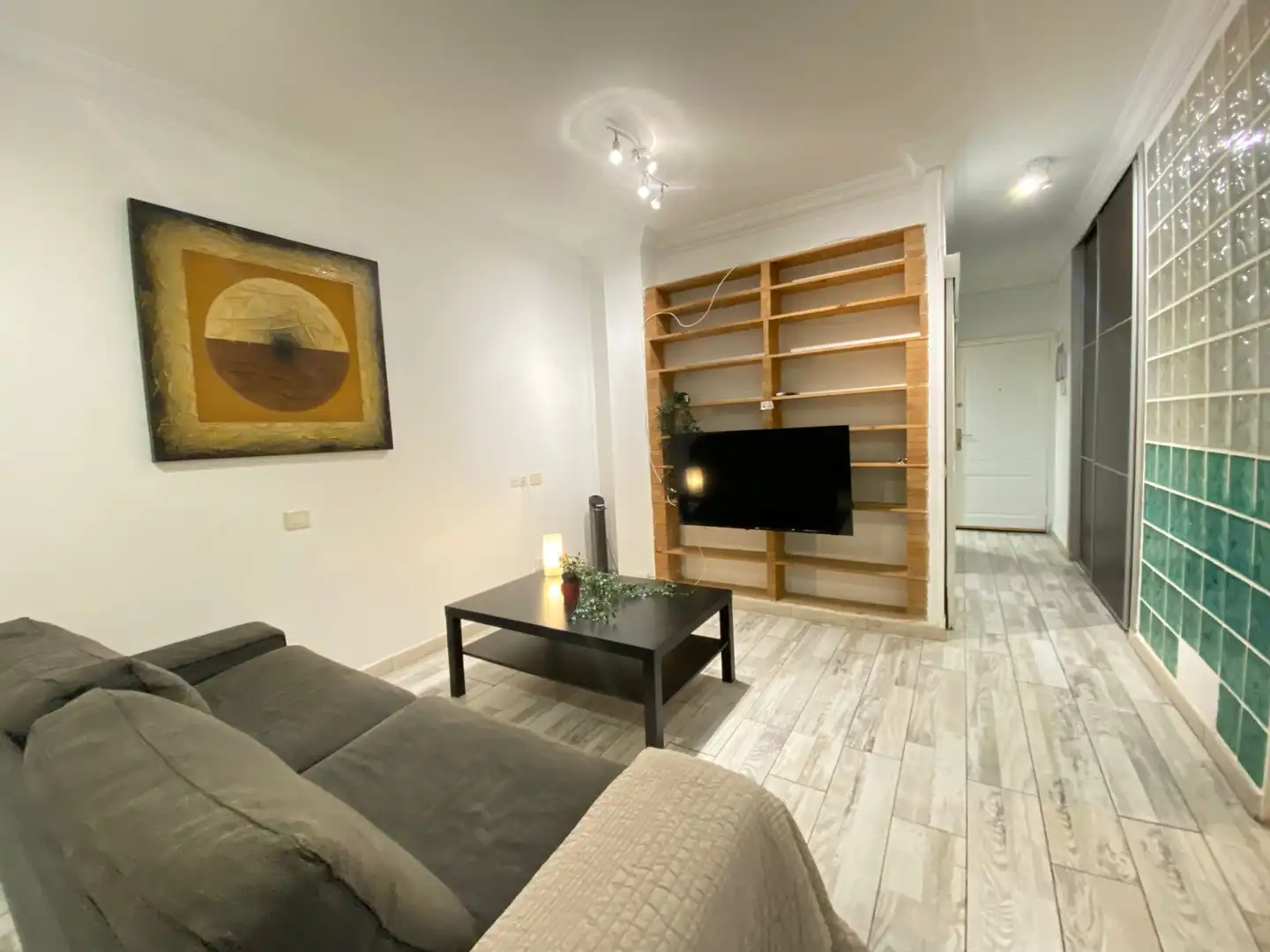 Sala de estar de Piso en venta en Las Palmas de Gran Canaria con Aire acondicionado, Parquet y Amueblado
