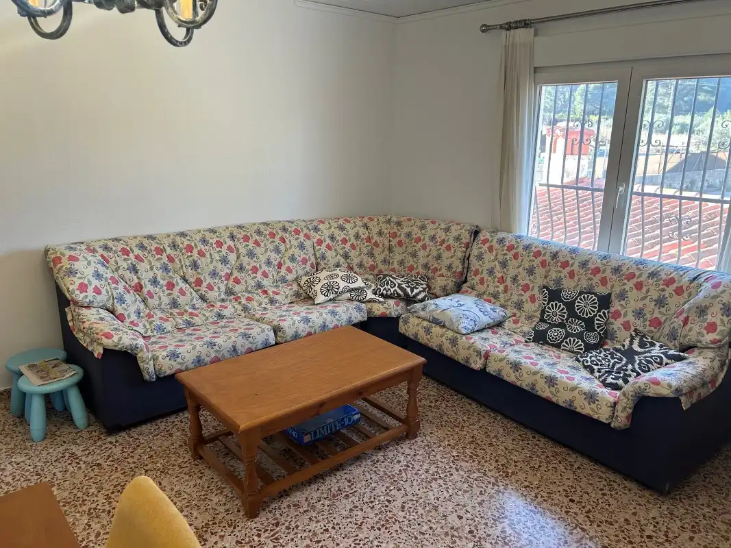 Sala d'estar de Casa o xalet en venda en Gandia amb Aire condicionat, Jardí privat i Terrassa