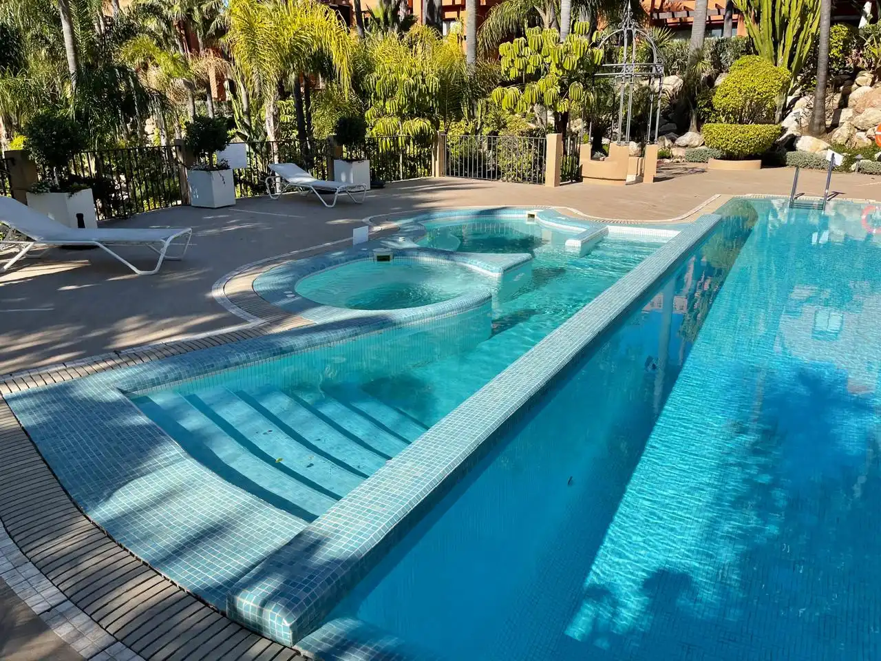Swimming pool of Apartments for rent in Marbella  with Air Conditioner, Heating and Private garden