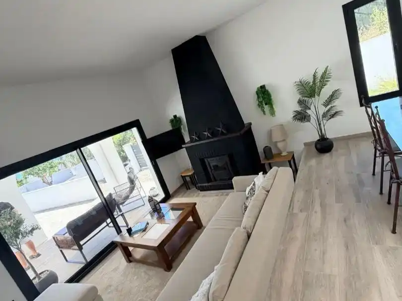 Wohnzimmer von Maisonette zum Verkauf in Mojácar mit Klimaanlage, Schwimmbad und Balkon