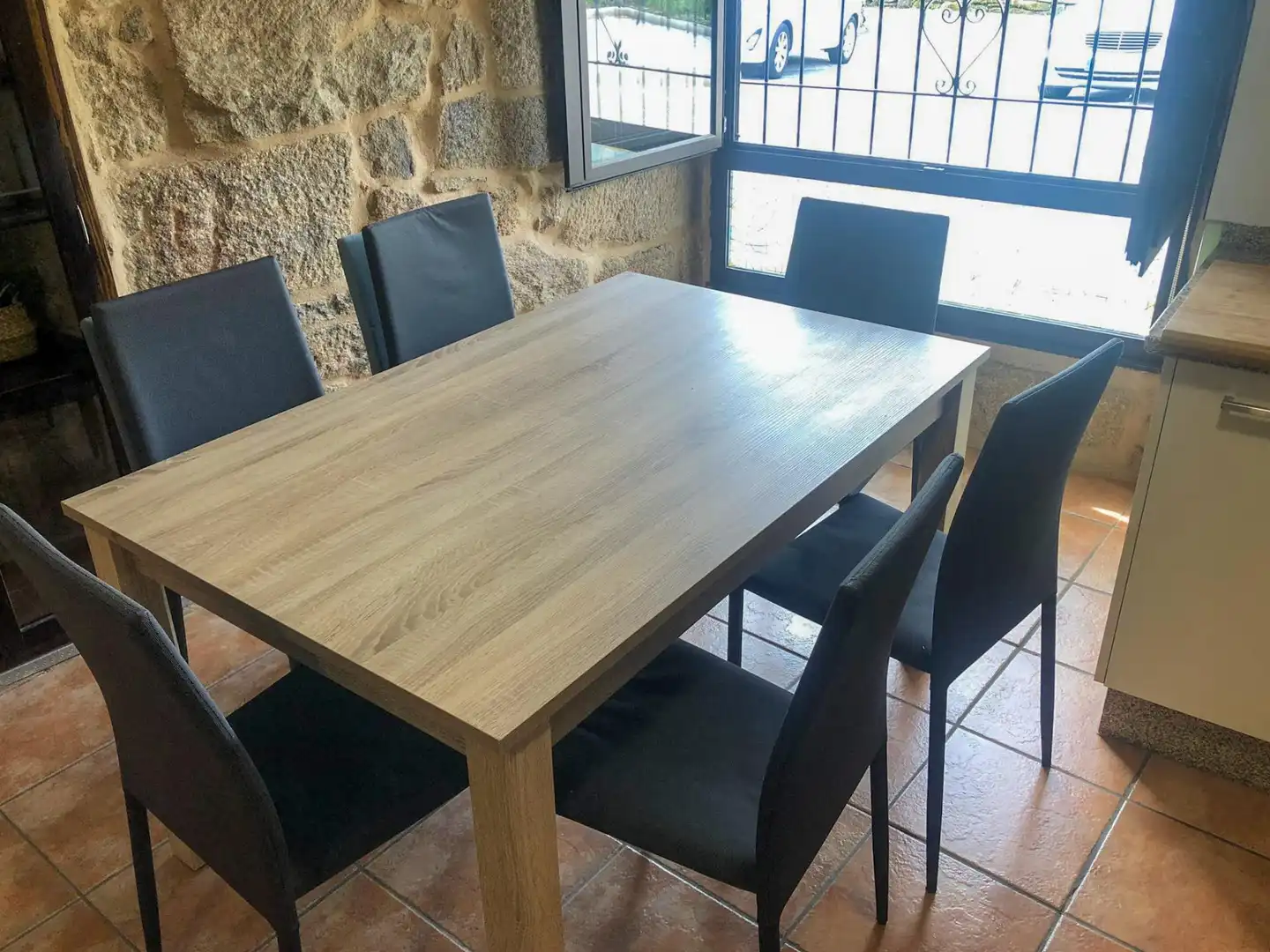 Menjador de Casa o xalet en venda en Maside amb Parquet i Balcó