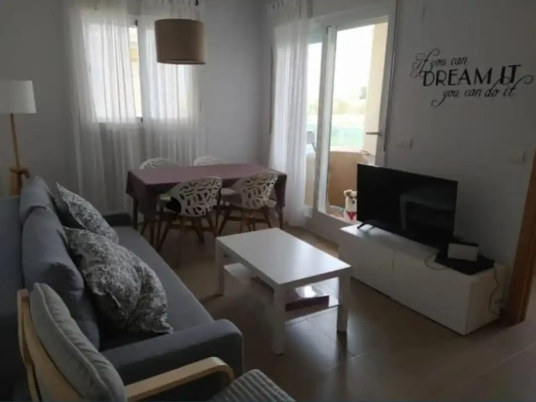 Sala d'estar de Apartament de lloguer en Piles amb Aire condicionat, Moblat i Forn