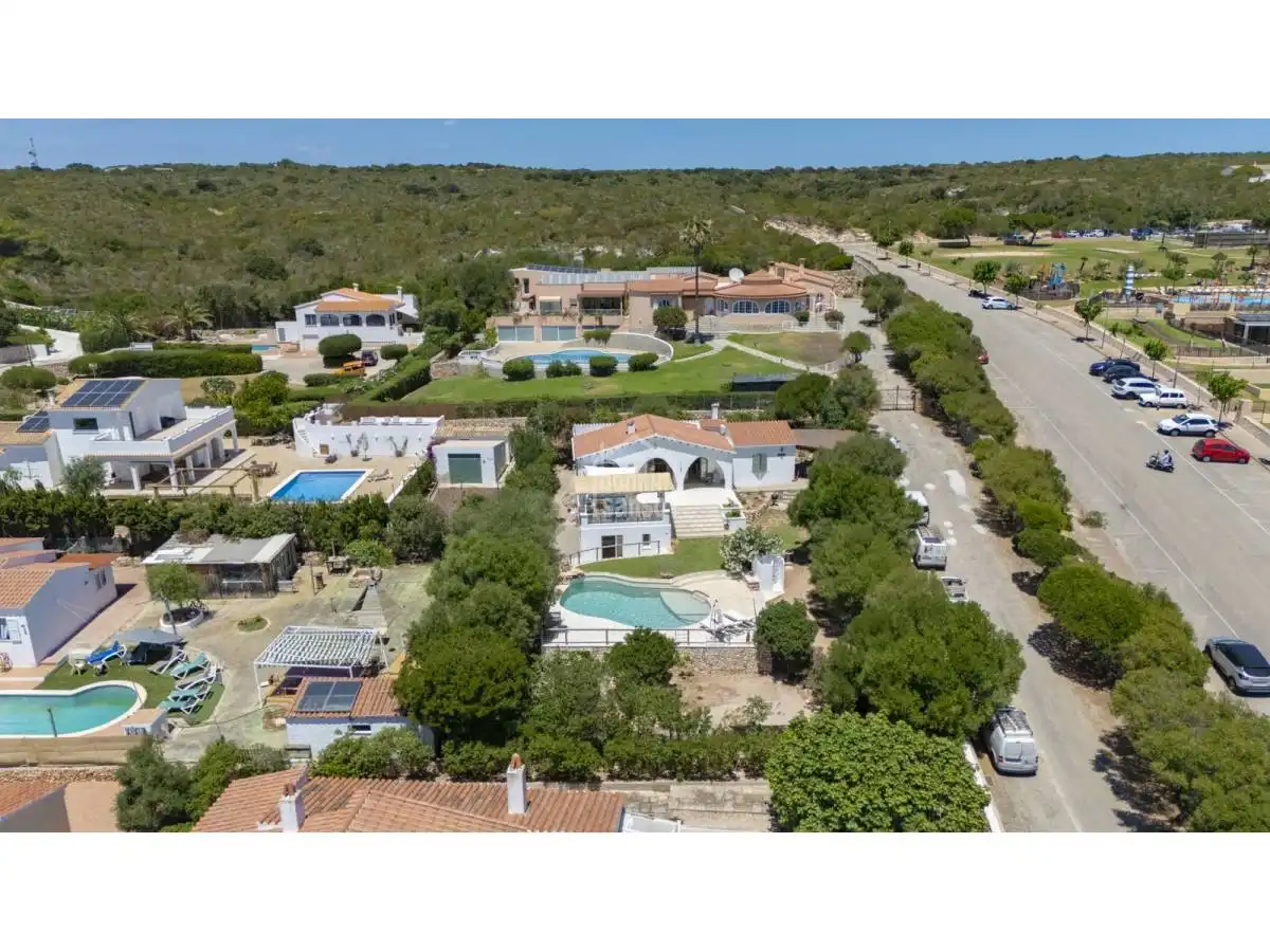 Vista exterior de Casa o chalet en venta en Sant Lluís con Jardín privado, Terraza y Piscina