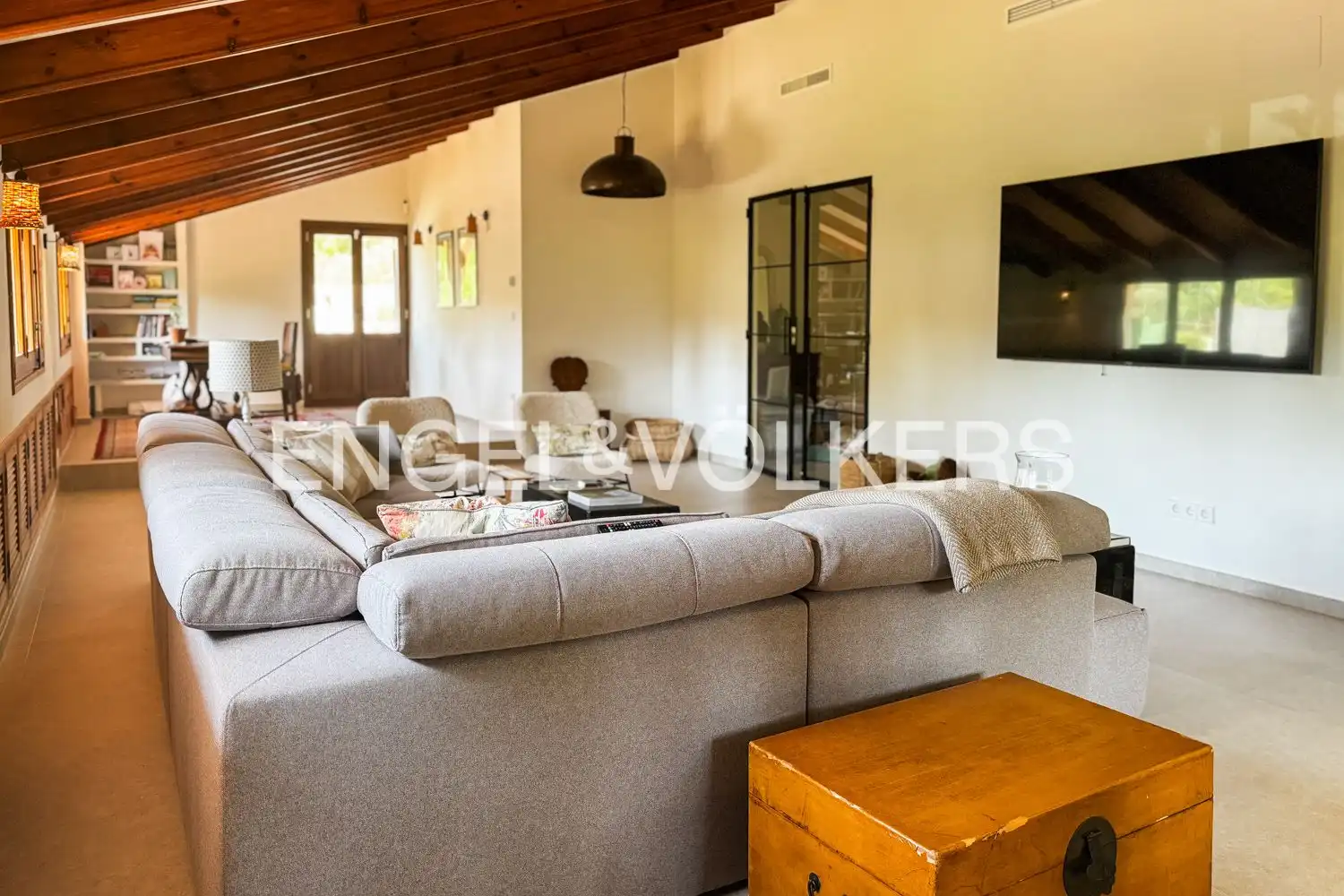 Wohnzimmer von Haus oder Chalet zur Miete in Náquera mit Klimaanlage, Heizung und Privatgarten