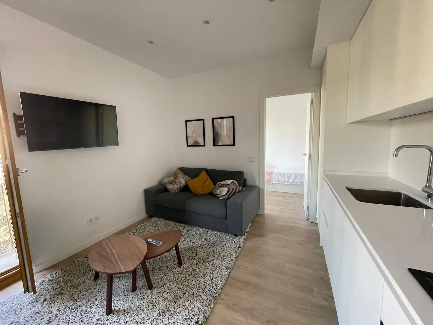 Sala d'estar de Pis de lloguer en Barcelona amb Aire condicionat, Calefacció i Parquet