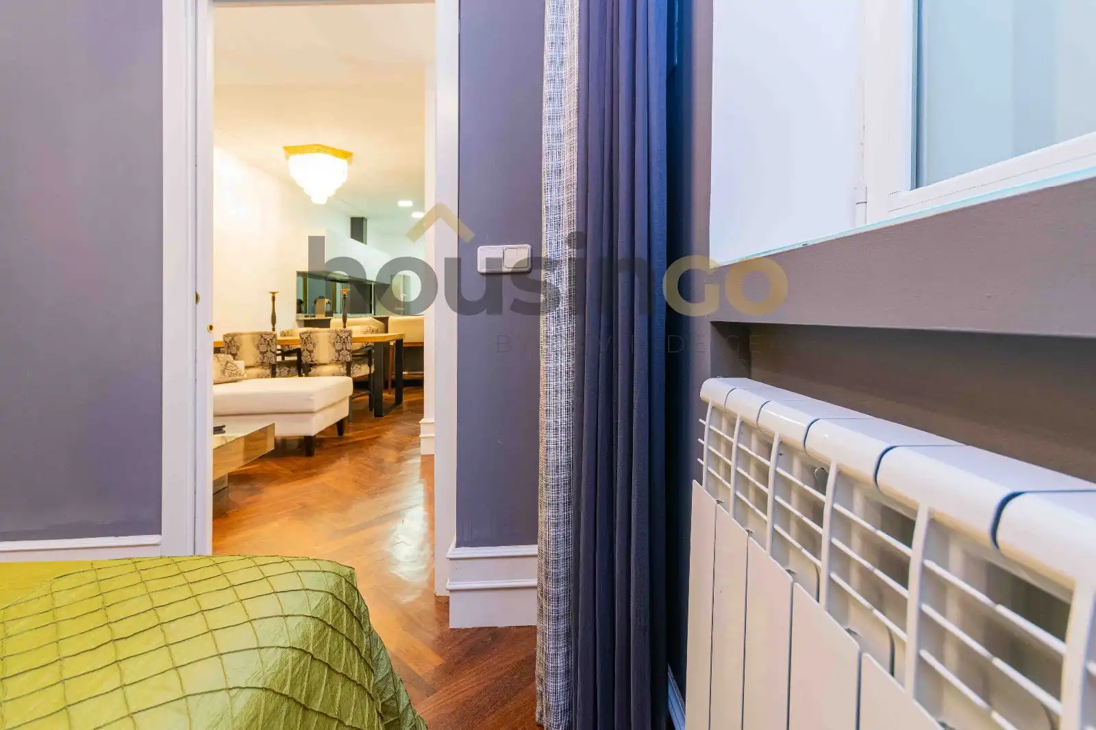 Bedroom of Flat for rent in Madrid  with Heating and Furnished