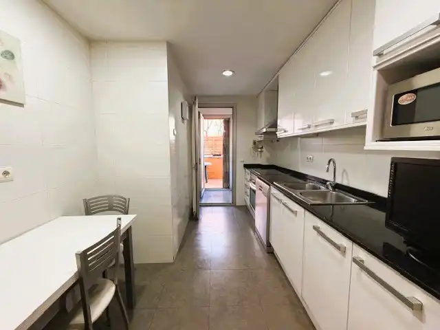 Kitchen of Flat for sale in Montgat  with Air Conditioner, Heating and Parquet flooring