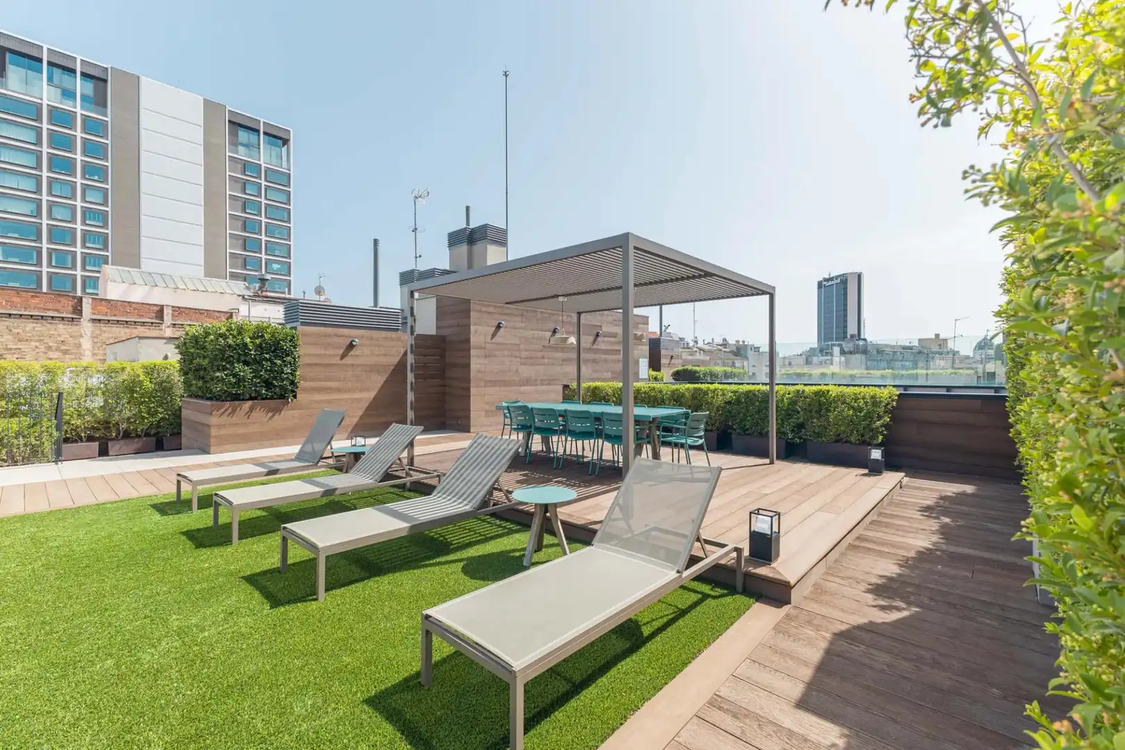 Terrasse von Wohnungen zur Miete in Barcelona mit Klimaanlage, Heizung und Parkett