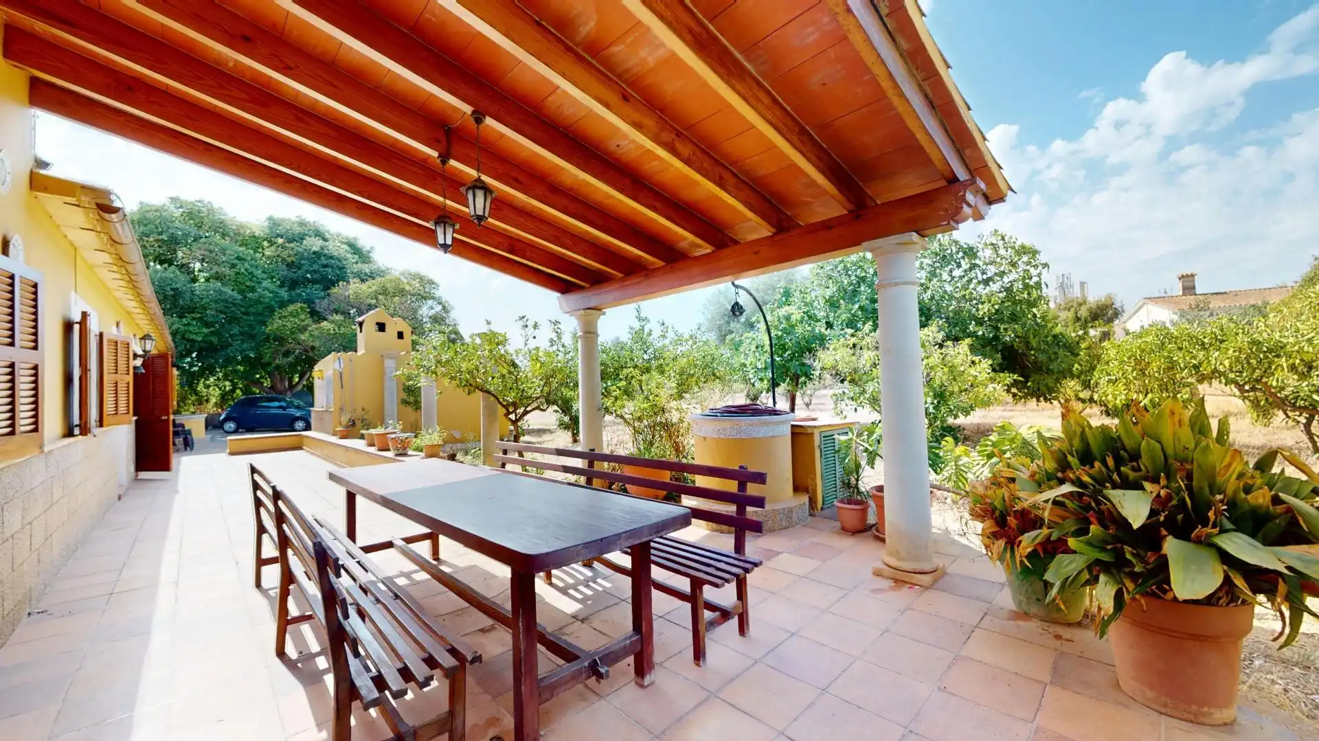 Terrasse von Country house zum Verkauf in  Palma de Mallorca mit Klimaanlage, Heizung und Privatgarten