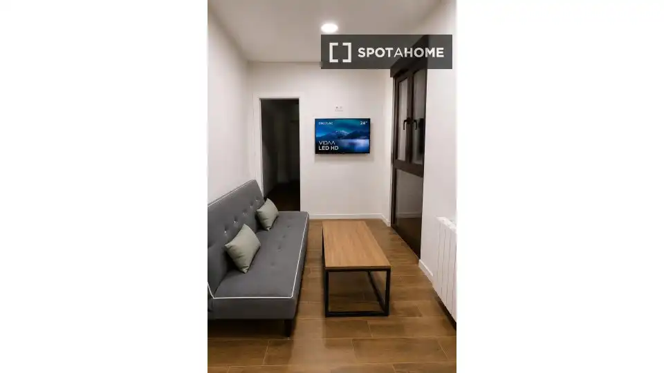 Wohnzimmer von Wohnung zur Miete in Madrid mit Klimaanlage, Heizung und Möbliert