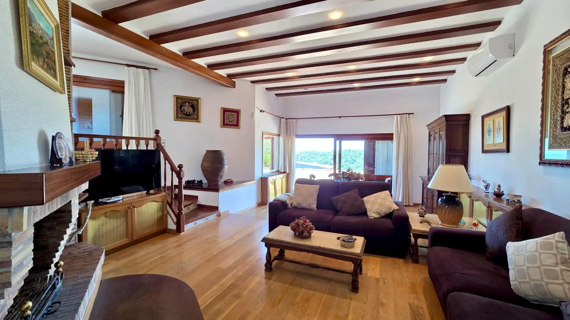 Sala d'estar de Casa o xalet en venda en Lloret de Mar amb Aire condicionat, Calefacció i Jardí privat
