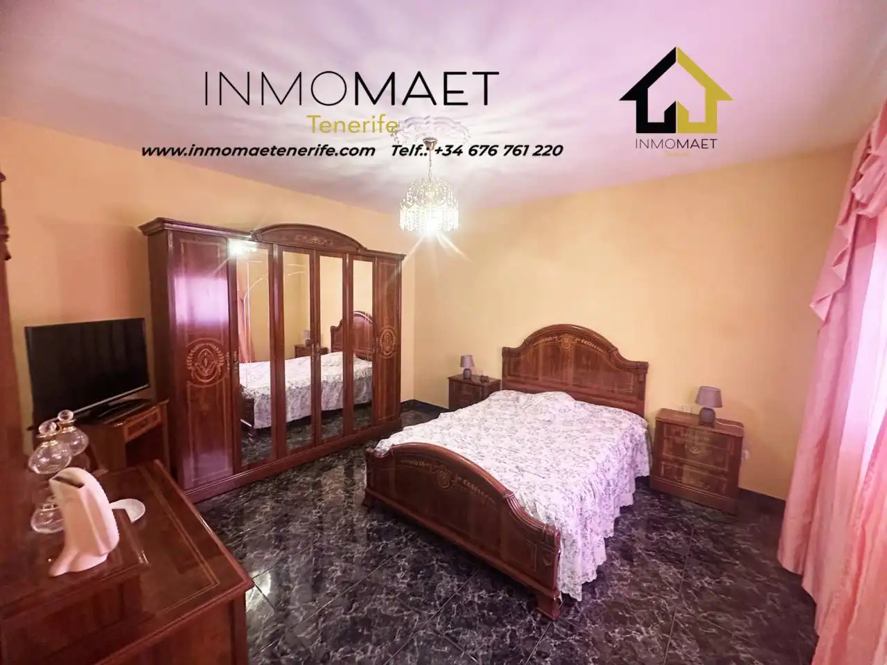 Bedroom of Flat for rent in Icod de los Vinos  with Heating, Terrace and Furnished