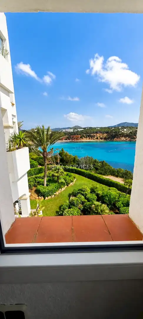 Jardín de Piso de alquiler en Santa Eulària des Riu con Aire acondicionado, Jardín privado y Piscina