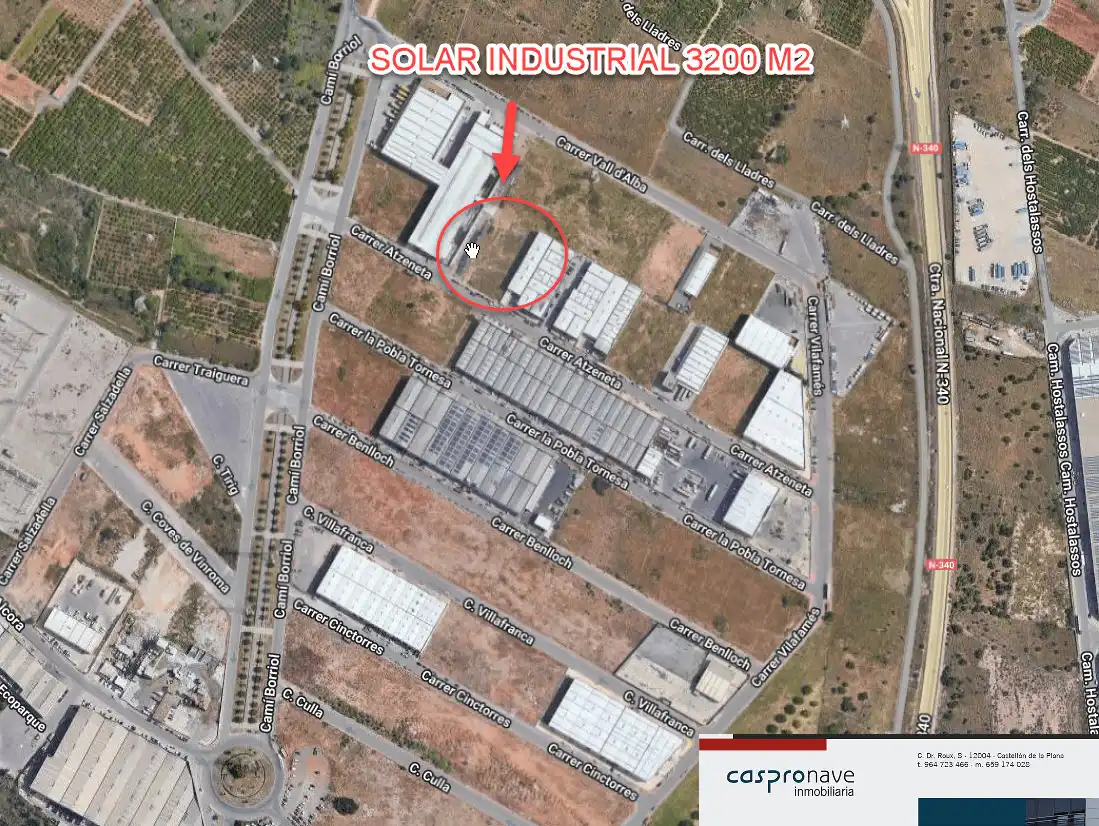 Außenansicht von Fabrik Grundstücke zum Verkauf in Almazora / Almassora