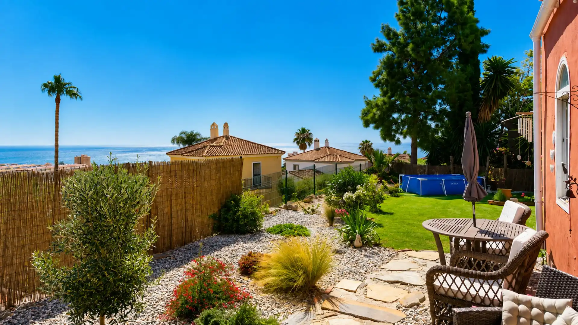 Garten von Maisonette zum Verkauf in Manilva mit Privatgarten, Terrasse und Schwimmbad