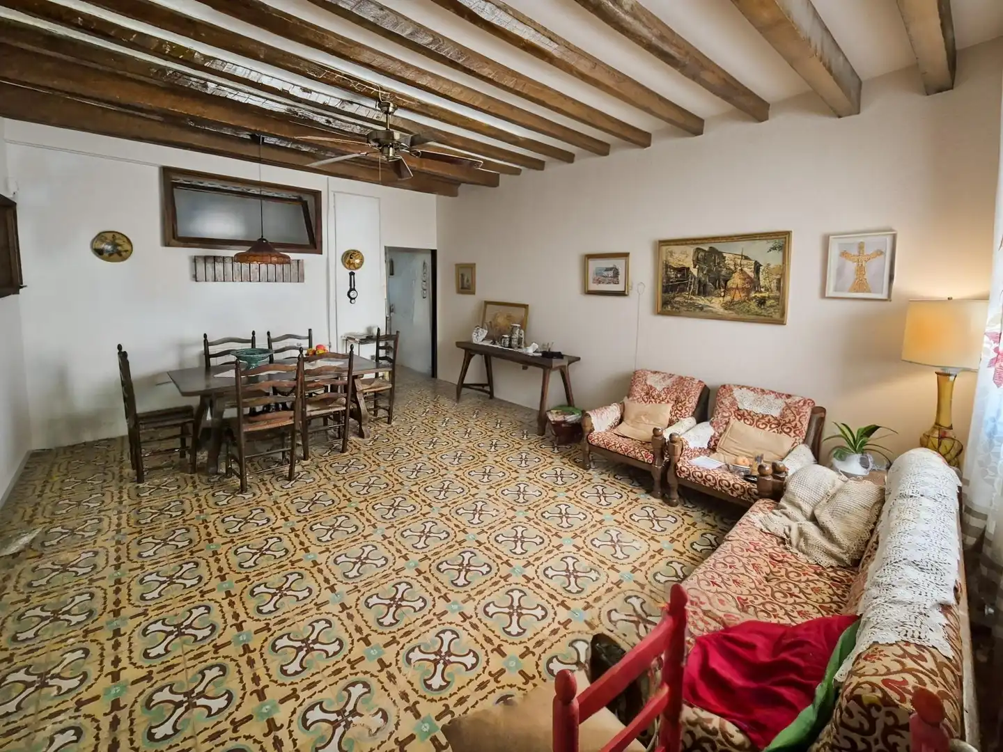 Sala d'estar de Finca rústica en venda en Sant Mateu amb Calefacció