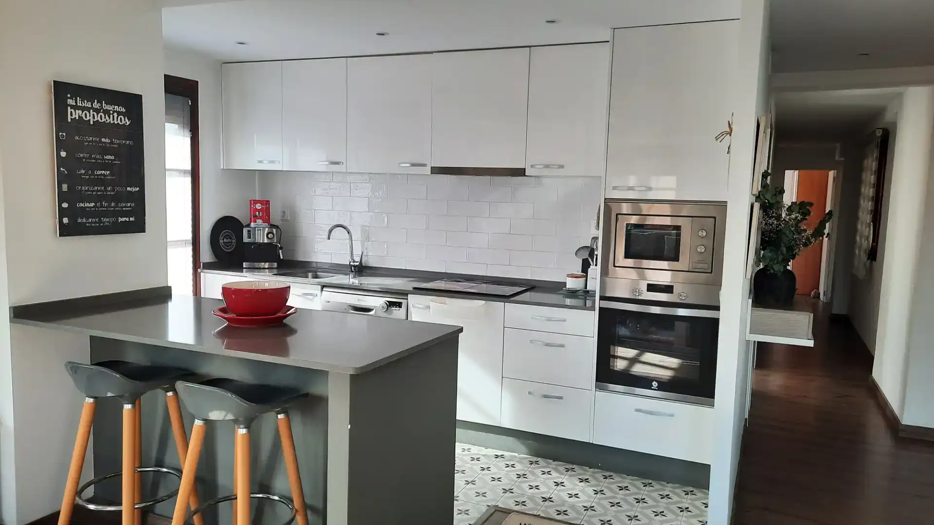 Cocina de Piso de alquiler en Tavernes Blanques con Aire acondicionado, Parquet y Amueblado
