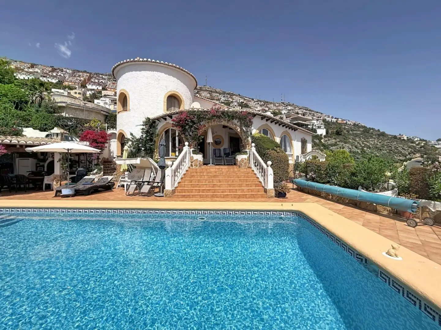 Piscina de Casa o chalet en venta en Benitachell / El Poble Nou de Benitatxell con Aire acondicionado, Calefacción y Jardín privado