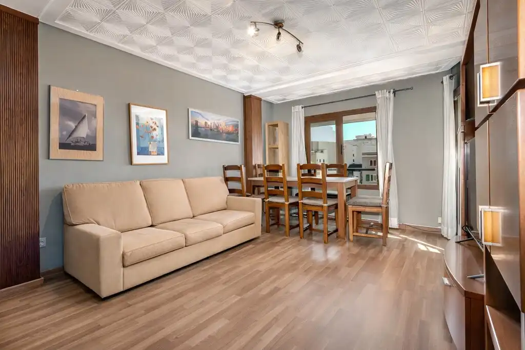 Living room of Flat for sale in  Palma de Mallorca  with Air Conditioner, Parquet flooring and Furnished