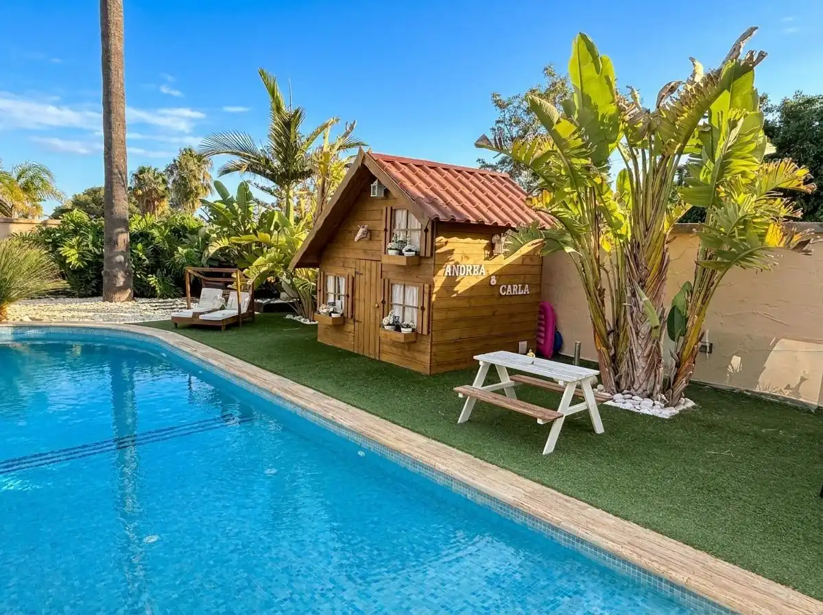 Piscina de Casa o chalet en venta en San Vicente del Raspeig / Sant Vicent del Raspeig con Aire acondicionado, Jardín privado y Terraza