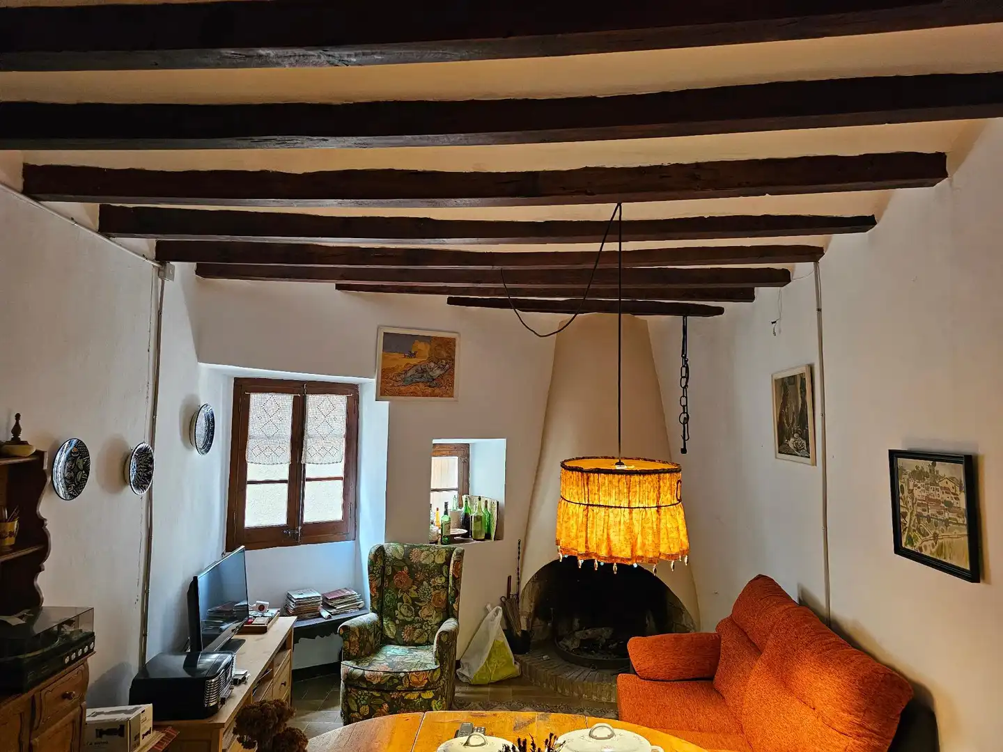 Wohnzimmer von Einfamilien-Reihenhaus zum Verkauf in Poboleda mit Terrasse, Abstellraum und Balkon
