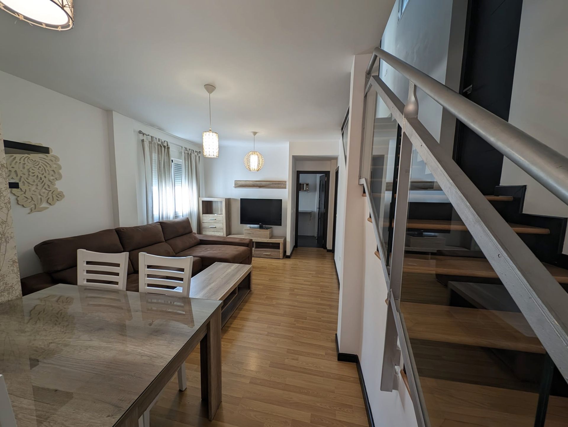 Living room of Duplex to rent in Lucena  with Air Conditioner, Heating and Parquet flooring