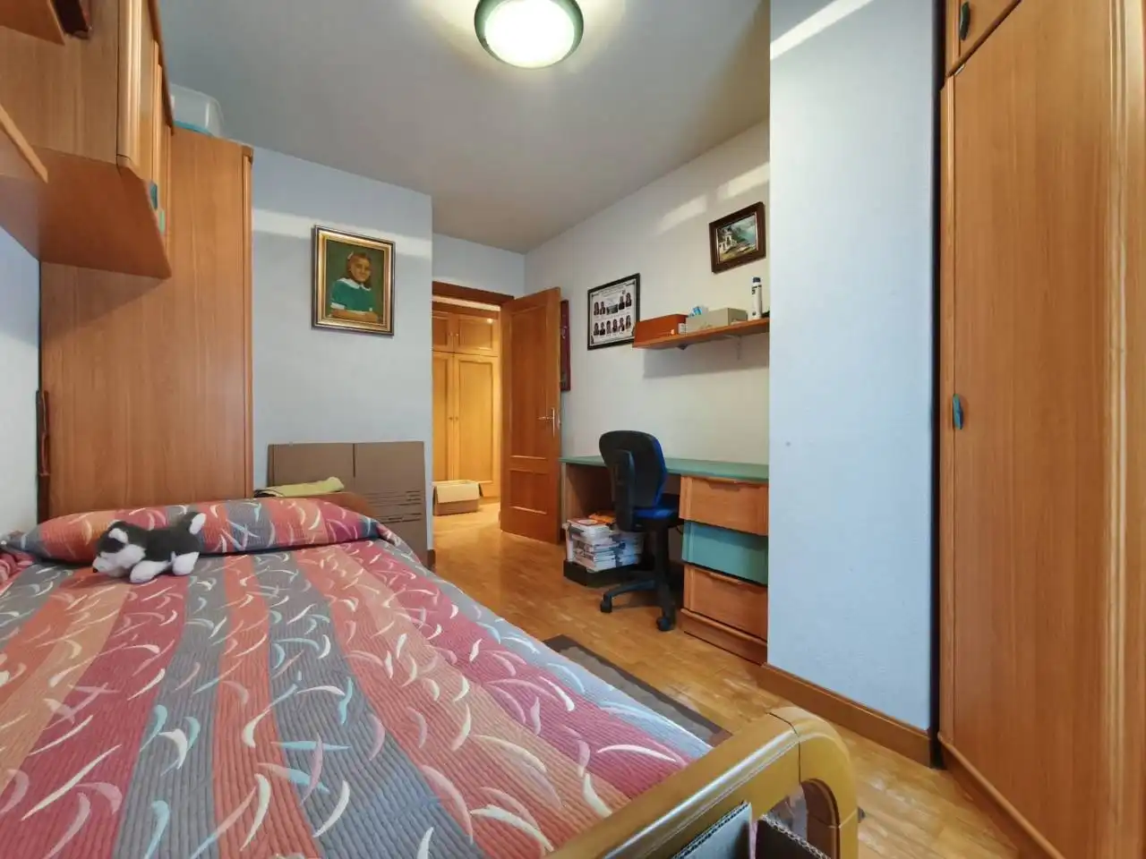 Bedroom of Flat for sale in Burgos  with Heating, Parquet flooring and Terrace
