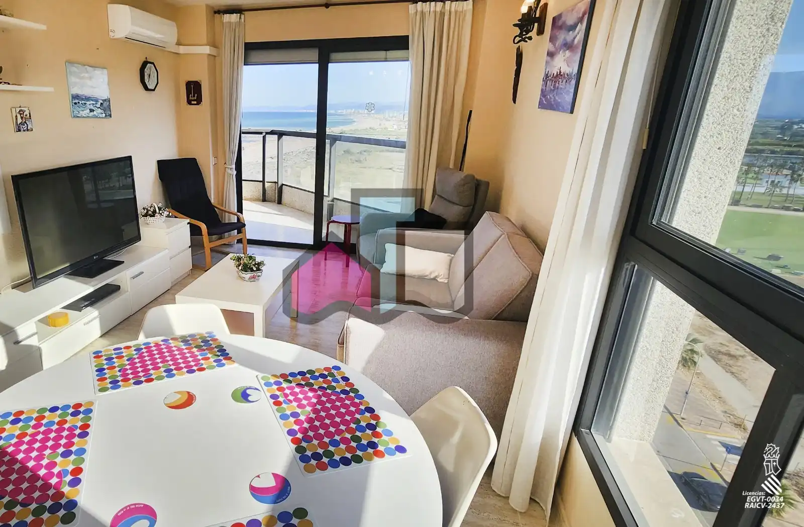 Sala de estar de Apartamento en venta en Cullera con Aire acondicionado, Terraza y Amueblado