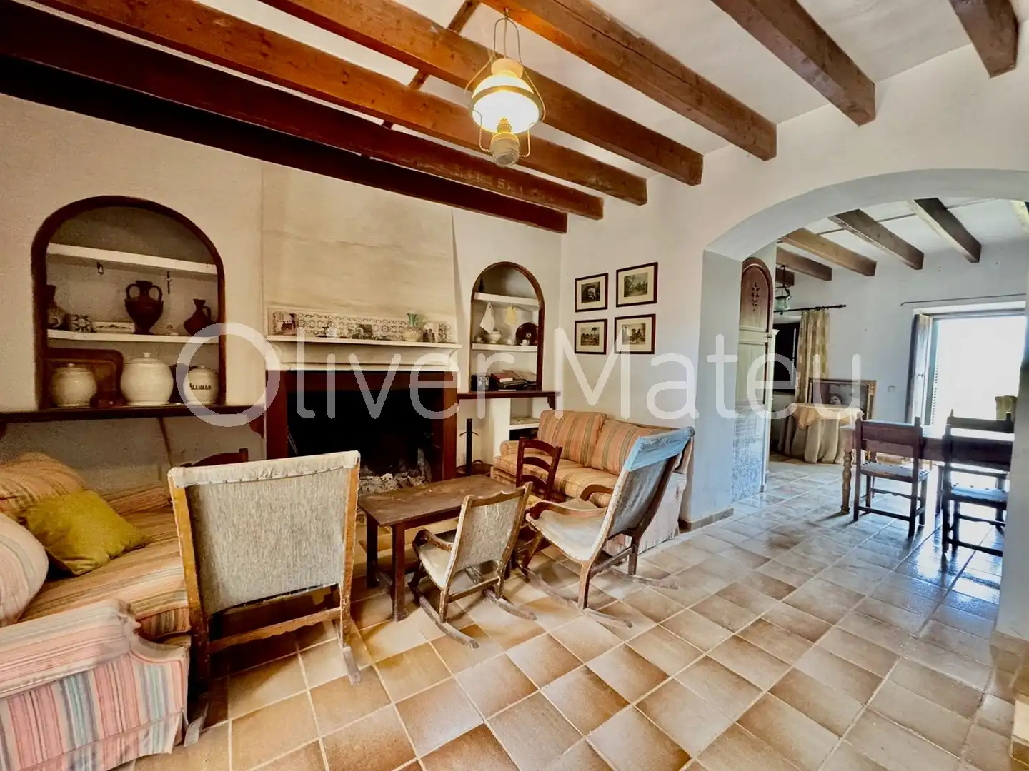 Sala d'estar de Finca rústica en venda en Llucmajor amb Jardí privat i Terrassa